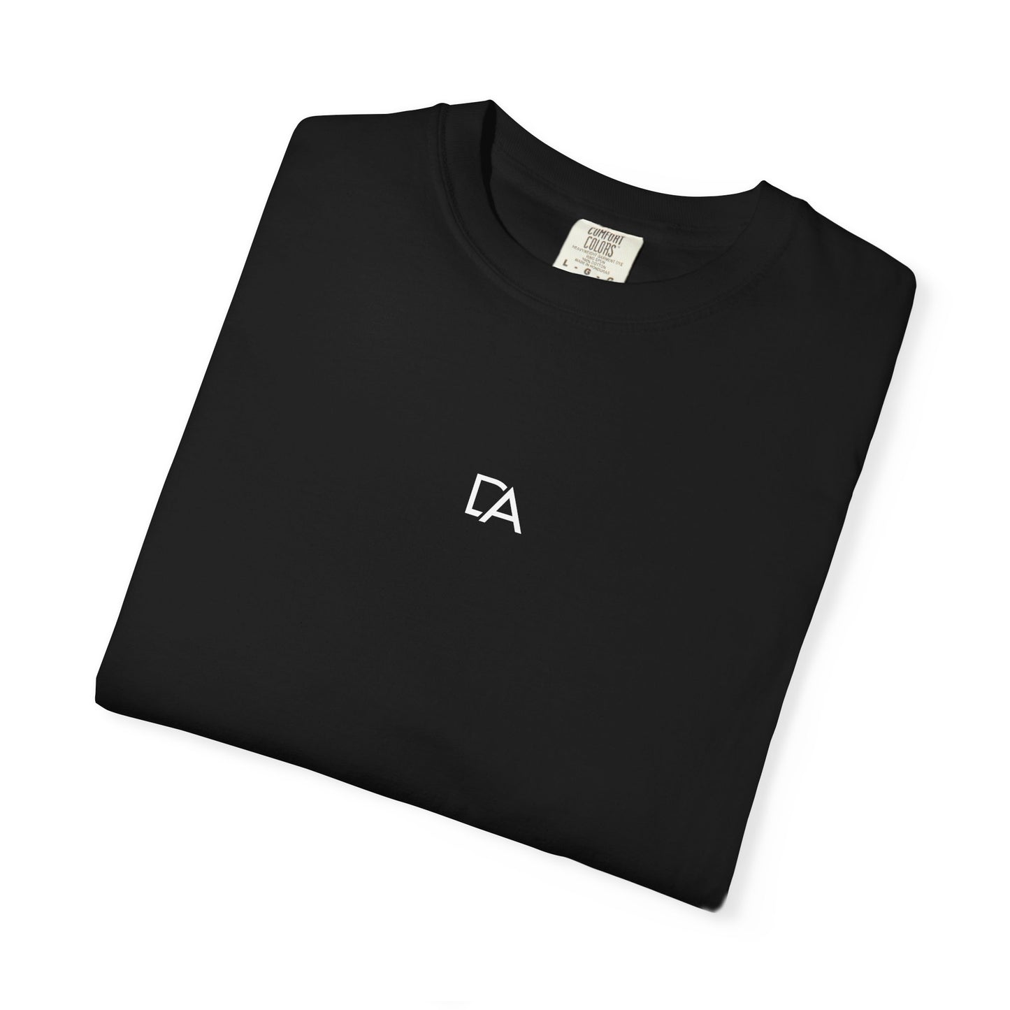 Minimalist 'DA' Logo T-Shirt — Garment-Dyed Casual Tee