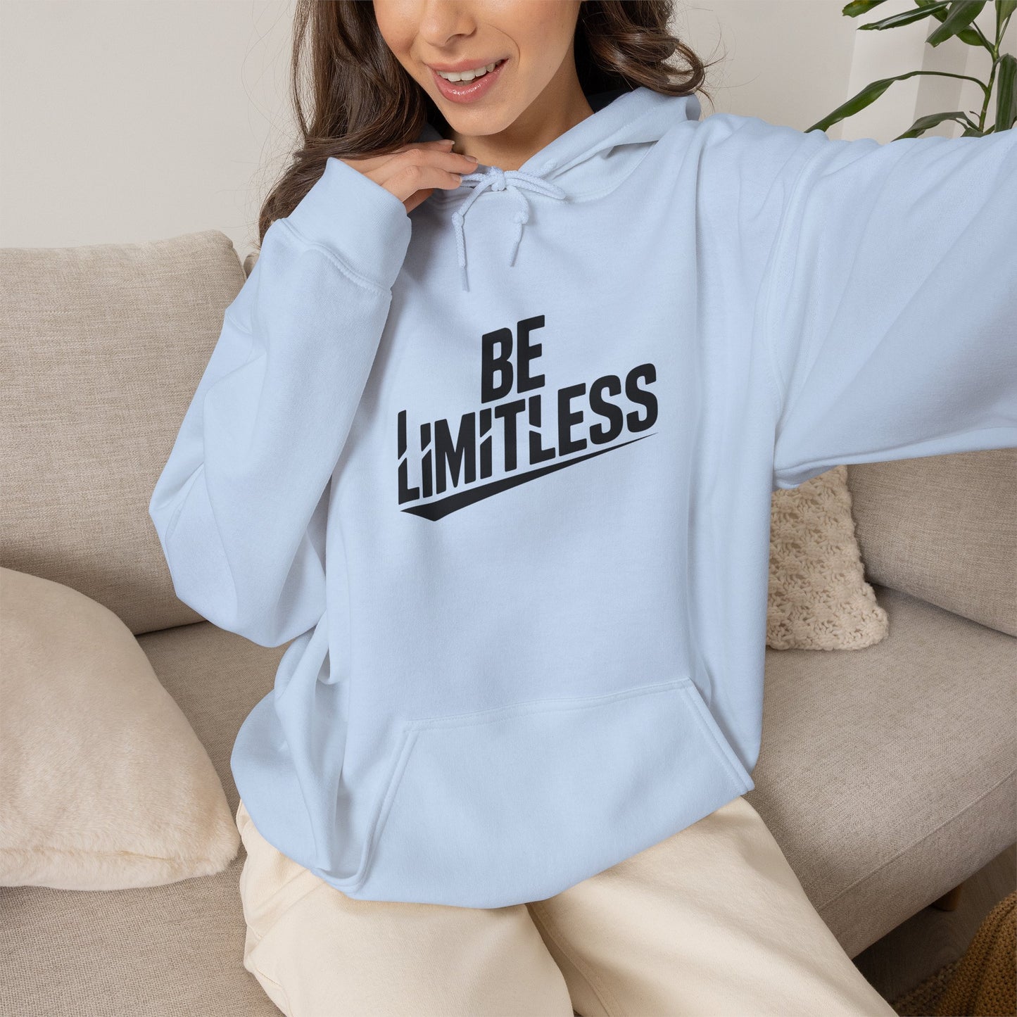 BE LIMITLESS Women's Hoodie | Motivational Gym & Streetwear Pullover Sweatshirt