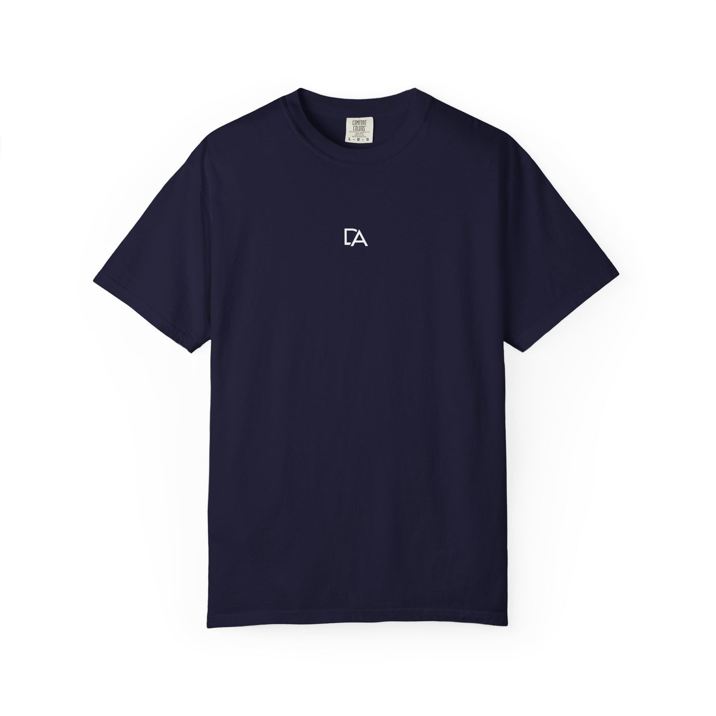 Minimalist 'DA' Logo T-Shirt — Garment-Dyed Casual Tee