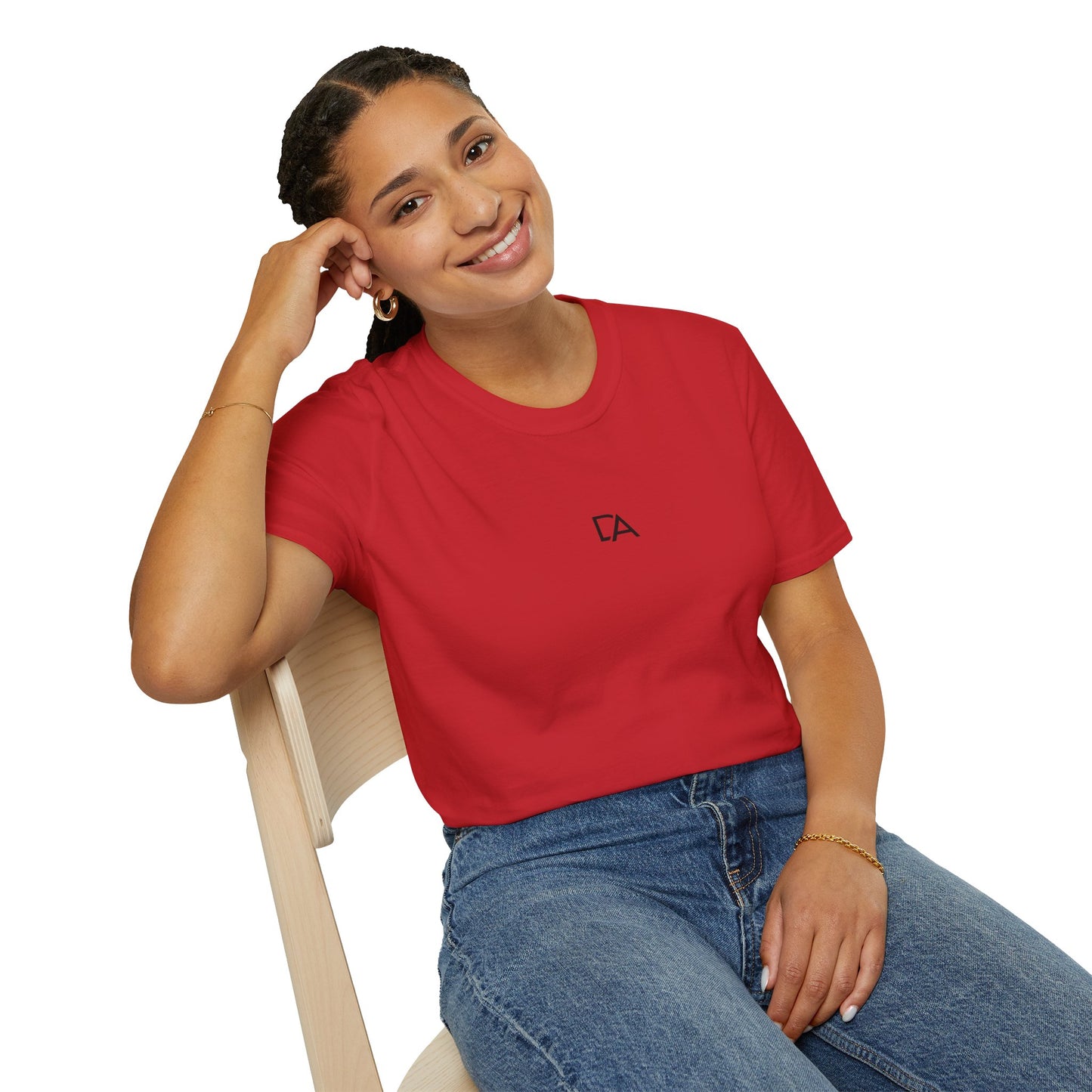 Minimalist 'CA' Logo T-Shirt — Small Chest Monogram Tee
