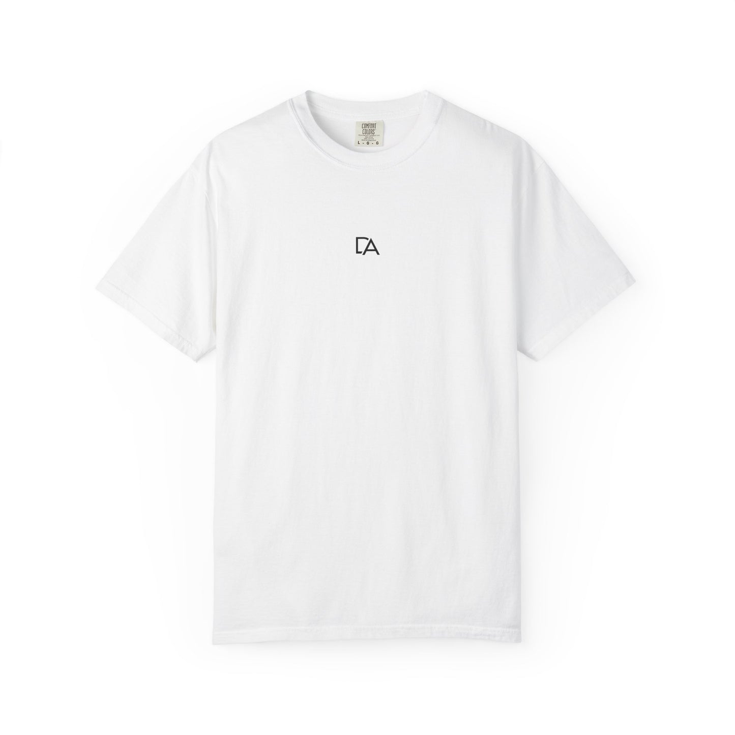 Minimalist 'DA' Logo T-Shirt — Garment-Dyed Casual Tee