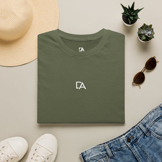 Minimalist 'CA' Logo T-Shirt — Small Chest Monogram Tee