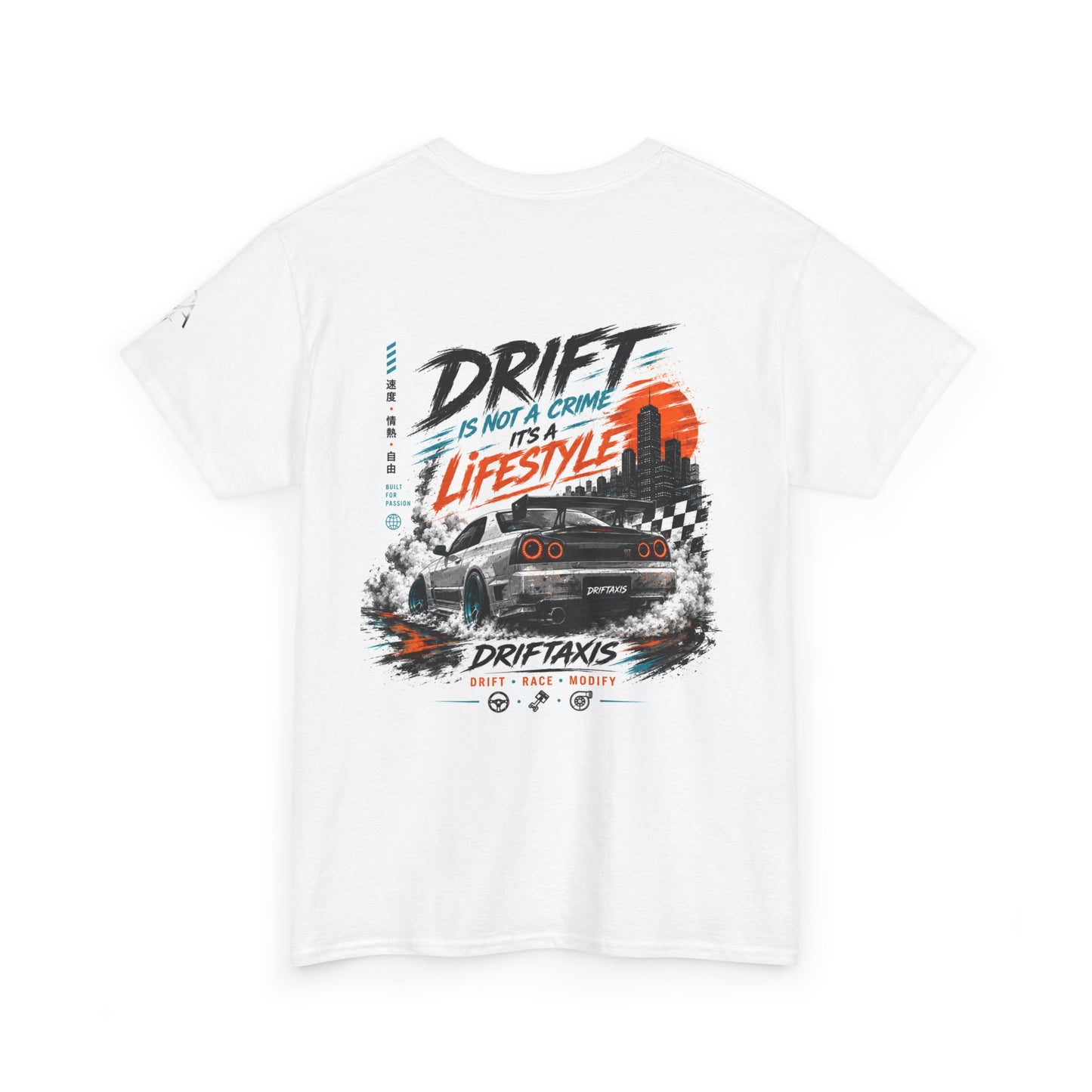 Drift Taxi Racing Tee — "Chase the Thrill" Car Drift Streetwear