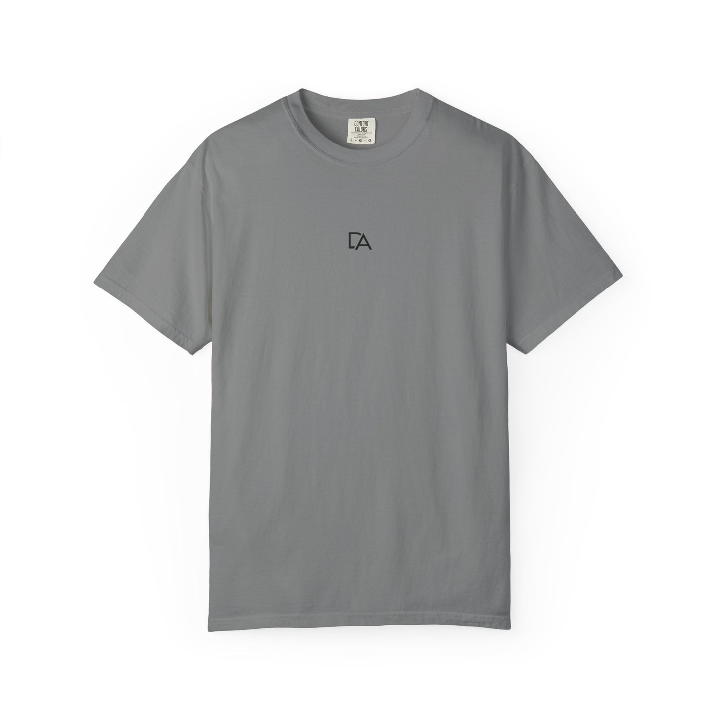 Minimalist 'DA' Logo T-Shirt — Garment-Dyed Casual Tee