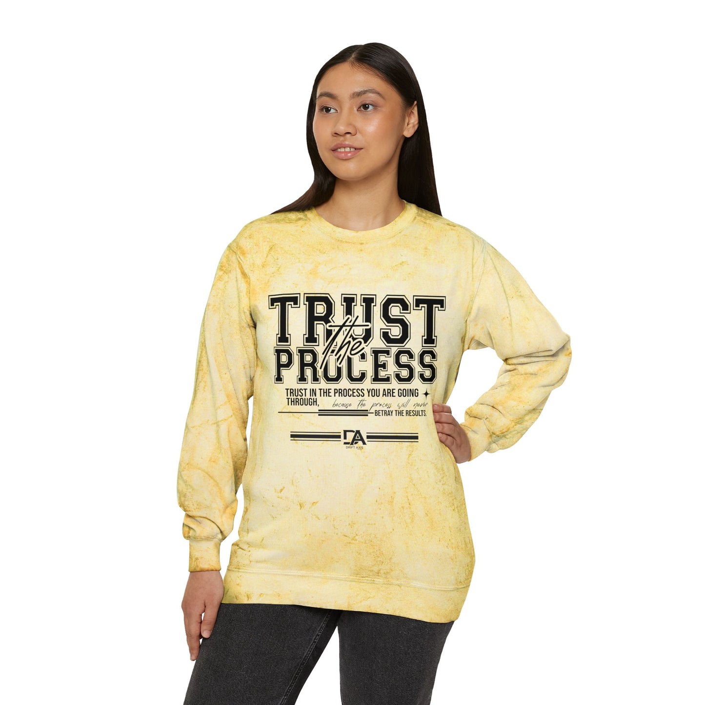 Trust the Process Tie-Dye Crewneck Sweatshirt