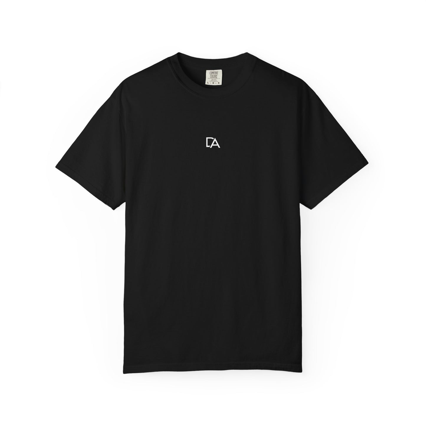 Minimalist 'DA' Logo T-Shirt — Garment-Dyed Casual Tee