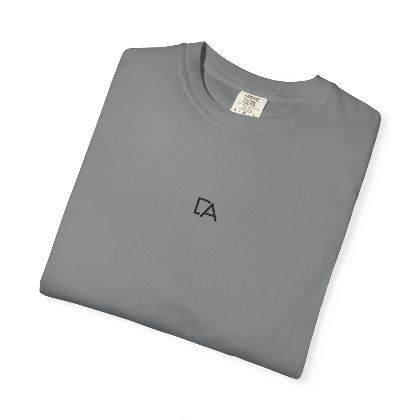 Minimalist 'DA' Logo T-Shirt — Garment-Dyed Casual Tee