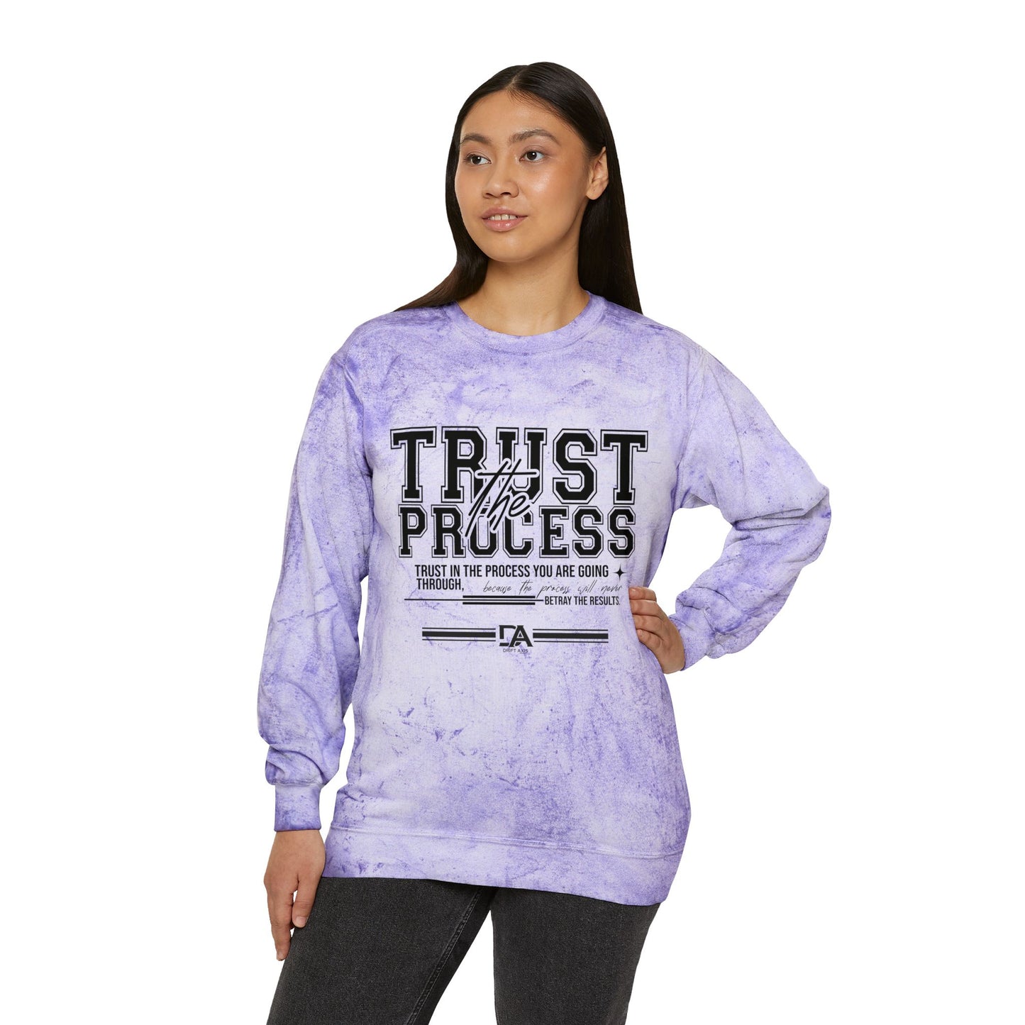 Trust the Process Tie-Dye Crewneck Sweatshirt