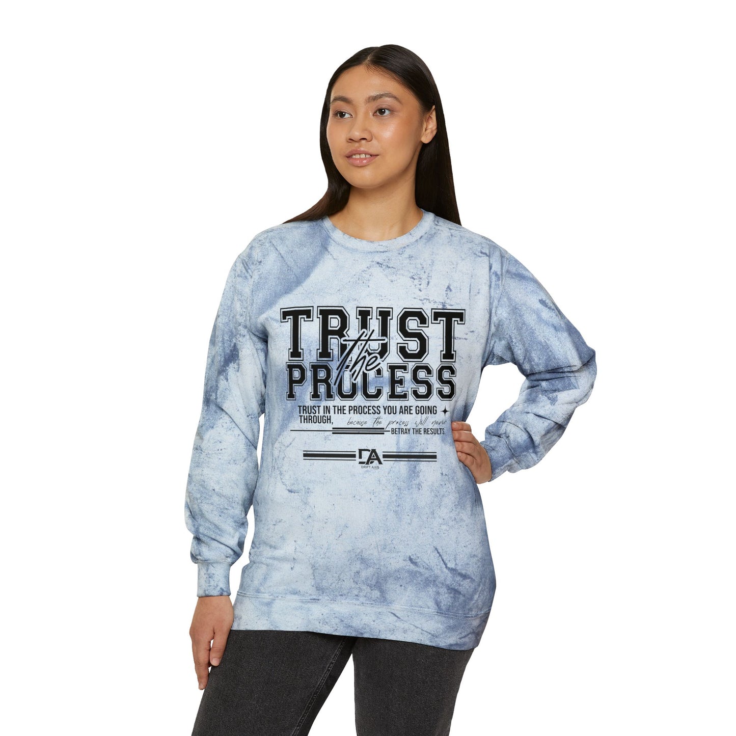 Trust the Process Tie-Dye Crewneck Sweatshirt