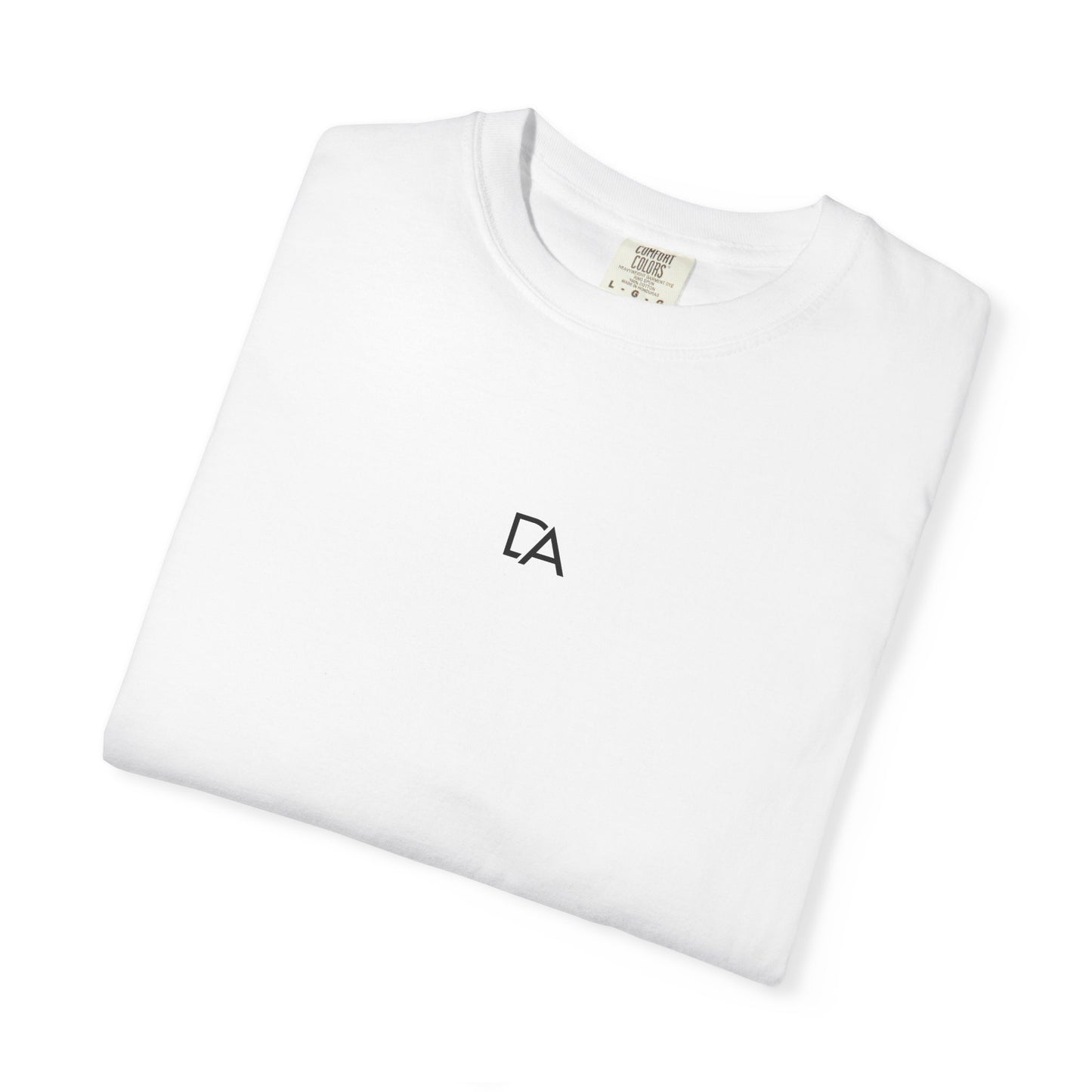 Minimalist 'DA' Logo T-Shirt — Garment-Dyed Casual Tee