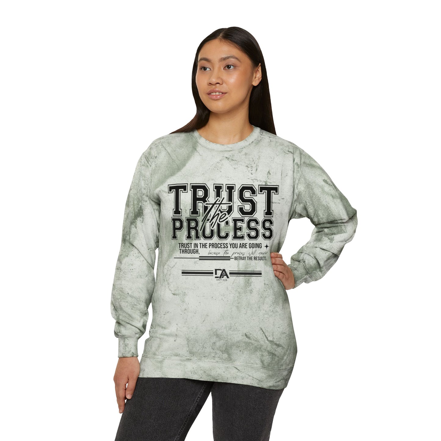 Trust the Process Tie-Dye Crewneck Sweatshirt