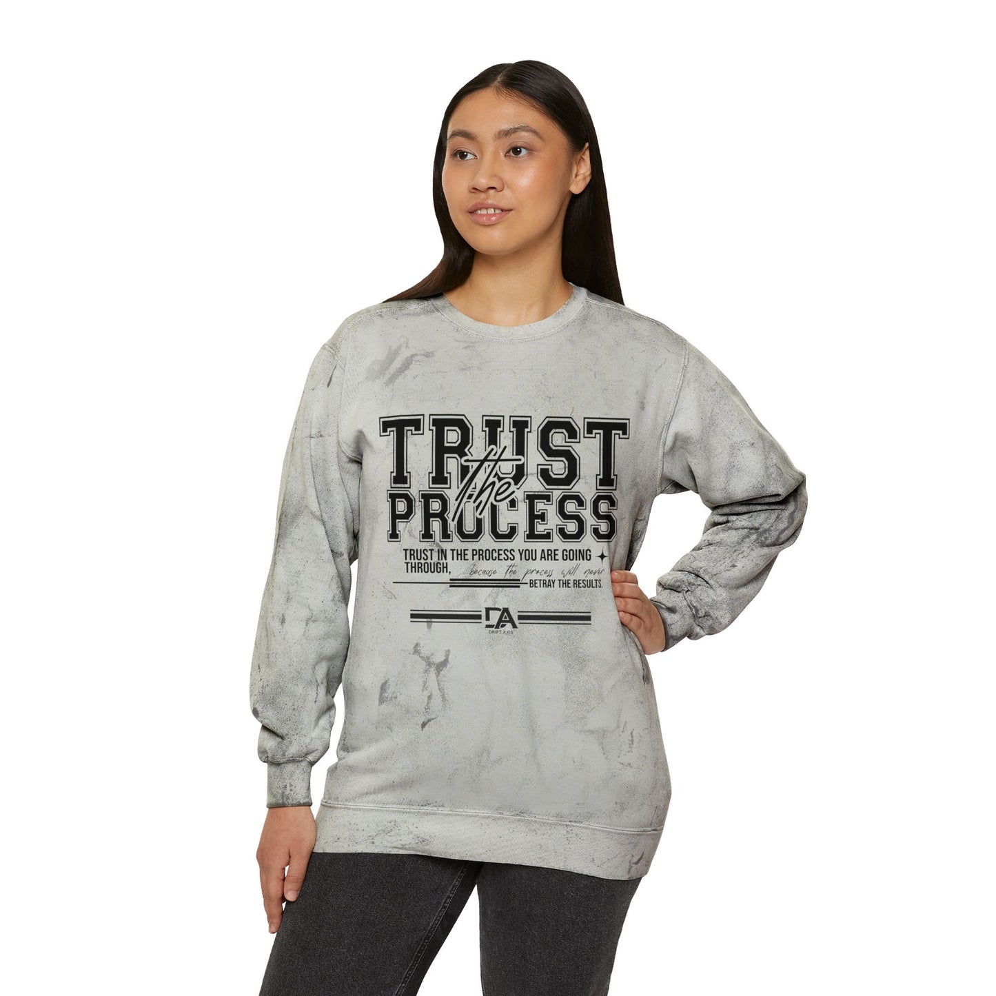 Trust the Process Tie-Dye Crewneck Sweatshirt